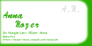 anna mozer business card